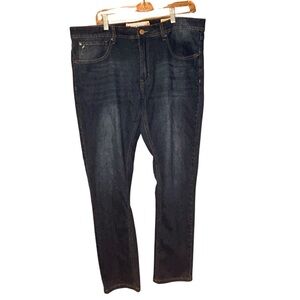 Tailor Vintage Mens Canaan Slim Fit Comfort Stretch Jeans‎ 36x32 Dark Wash Denim
